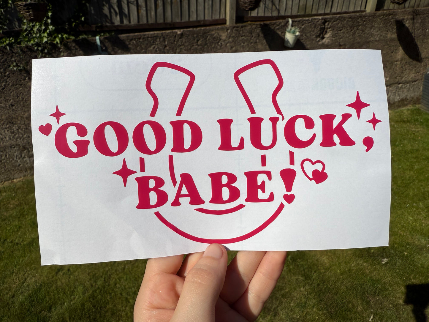 Chappell Roan Car Sticker, Good Luck Babe Vinyl Decal, Window Sticker
