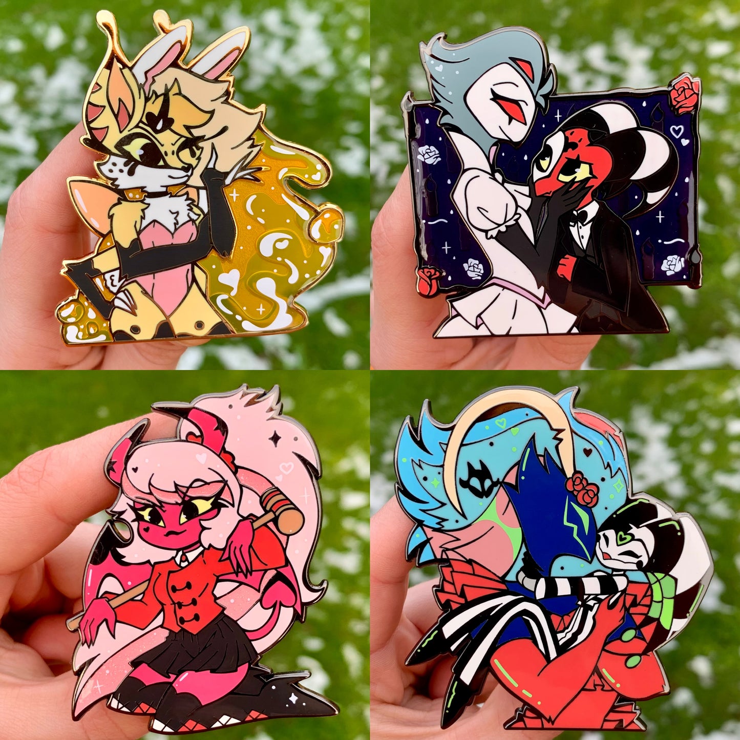 Hellaverse Musical Pins, Final Curtain Call Enamel Pin Set