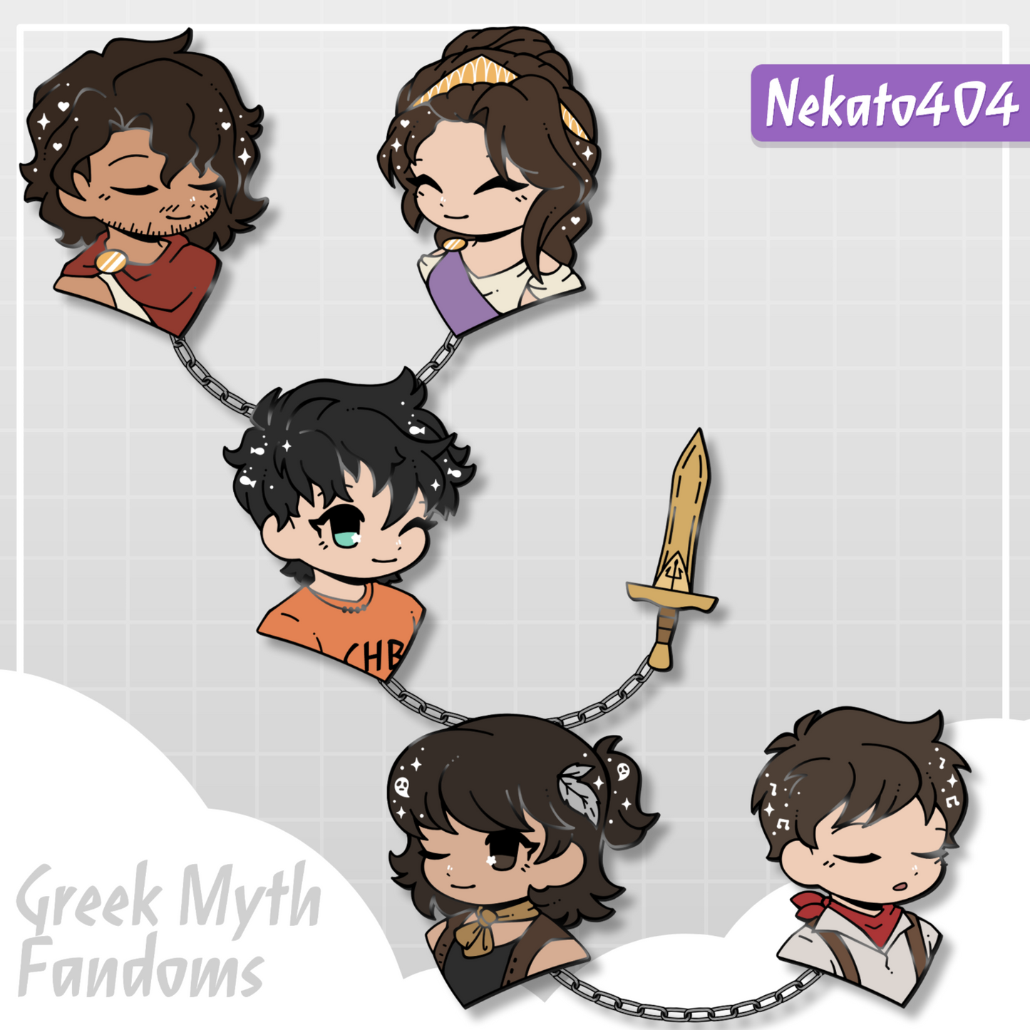Percy Jackson, Chain Enamel Pin