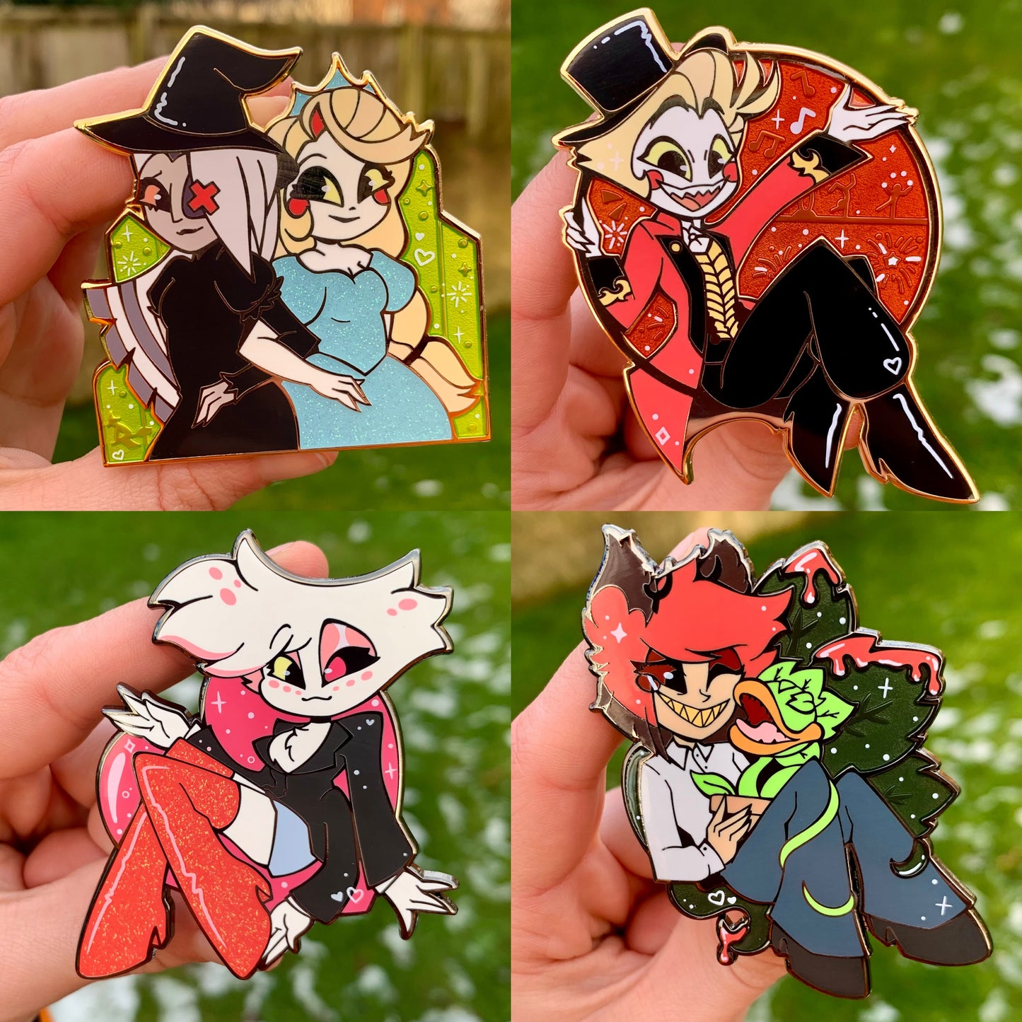 Hellaverse Musical Pins, Final Curtain Call Enamel Pin Set