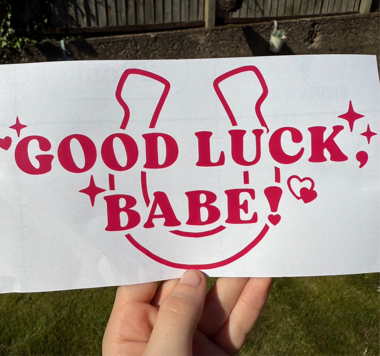 Chappell Roan Car Sticker, Good Luck Babe Vinyl Decal, Window Sticker