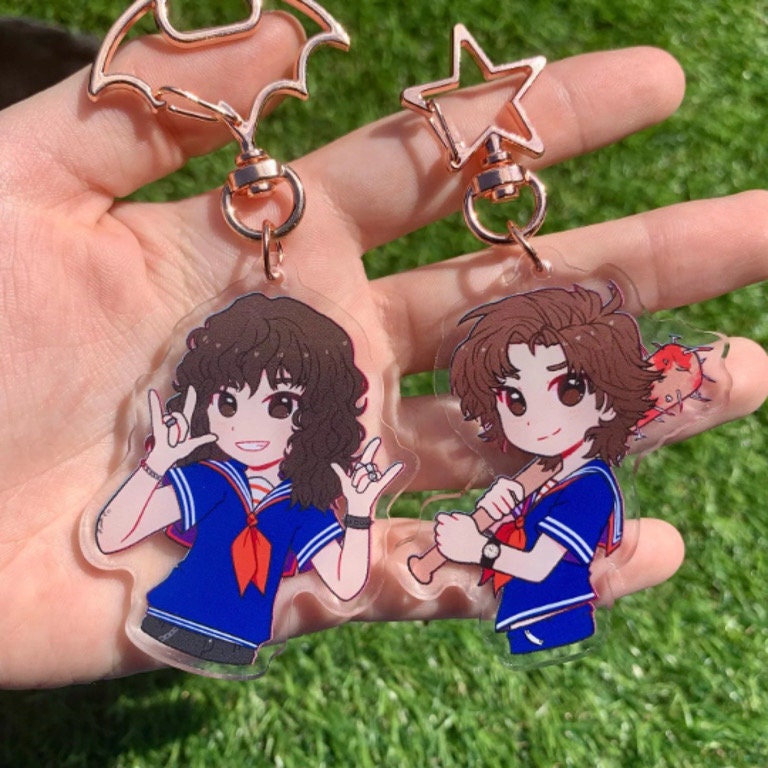Steddie Acrylic Charm, Scoops keyring Steve & Eddie