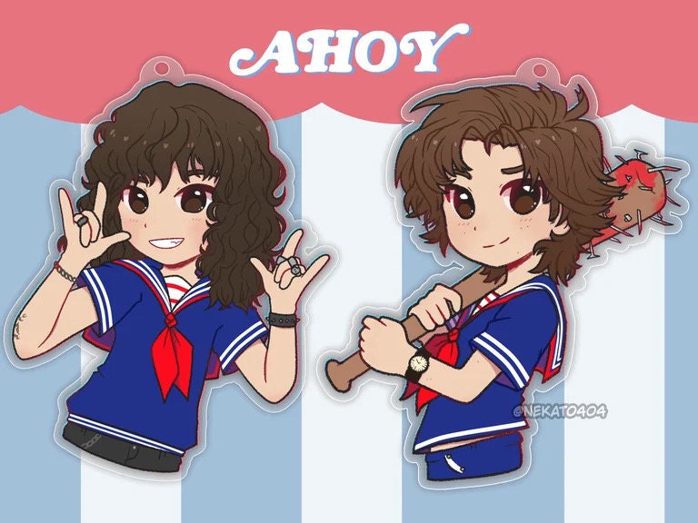 Steddie Acrylic Charm, Scoops keyring Steve & Eddie