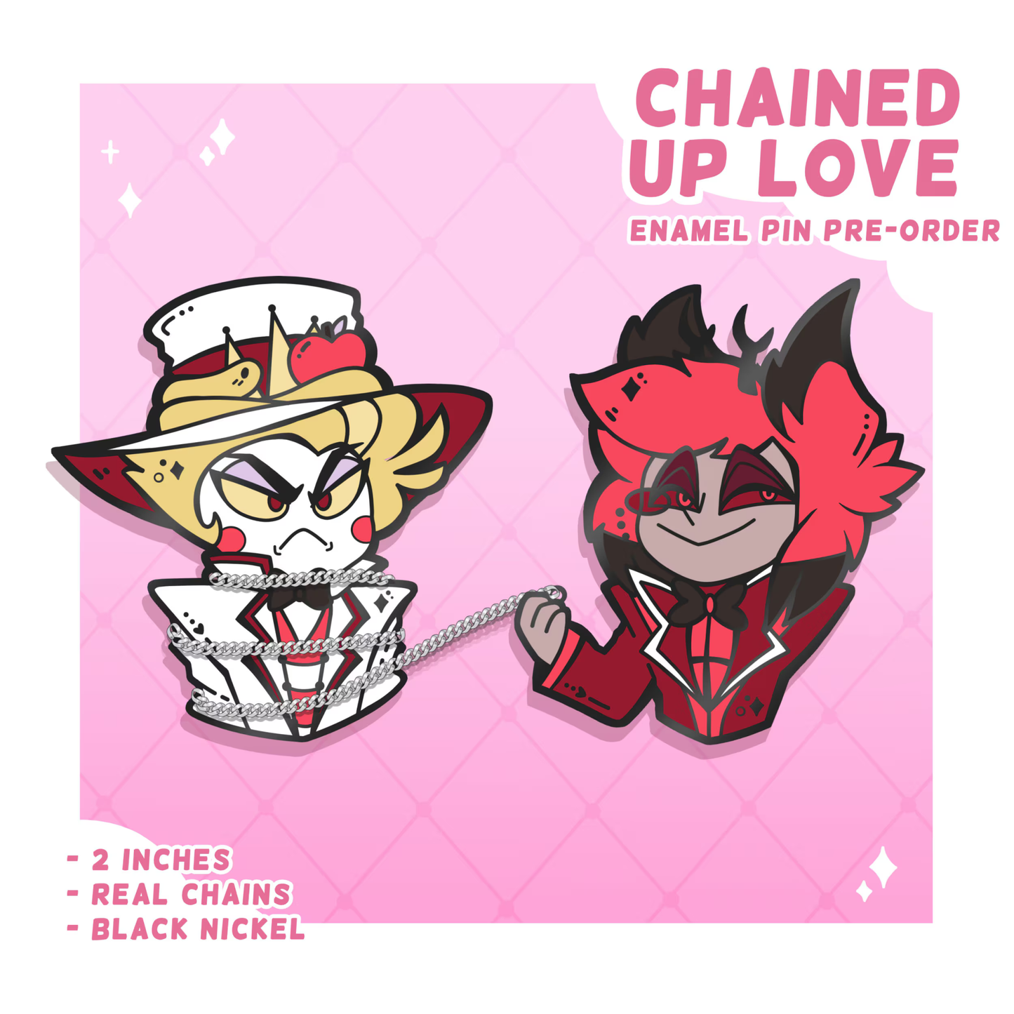 Helluverse Enamel pins, Chained up Love