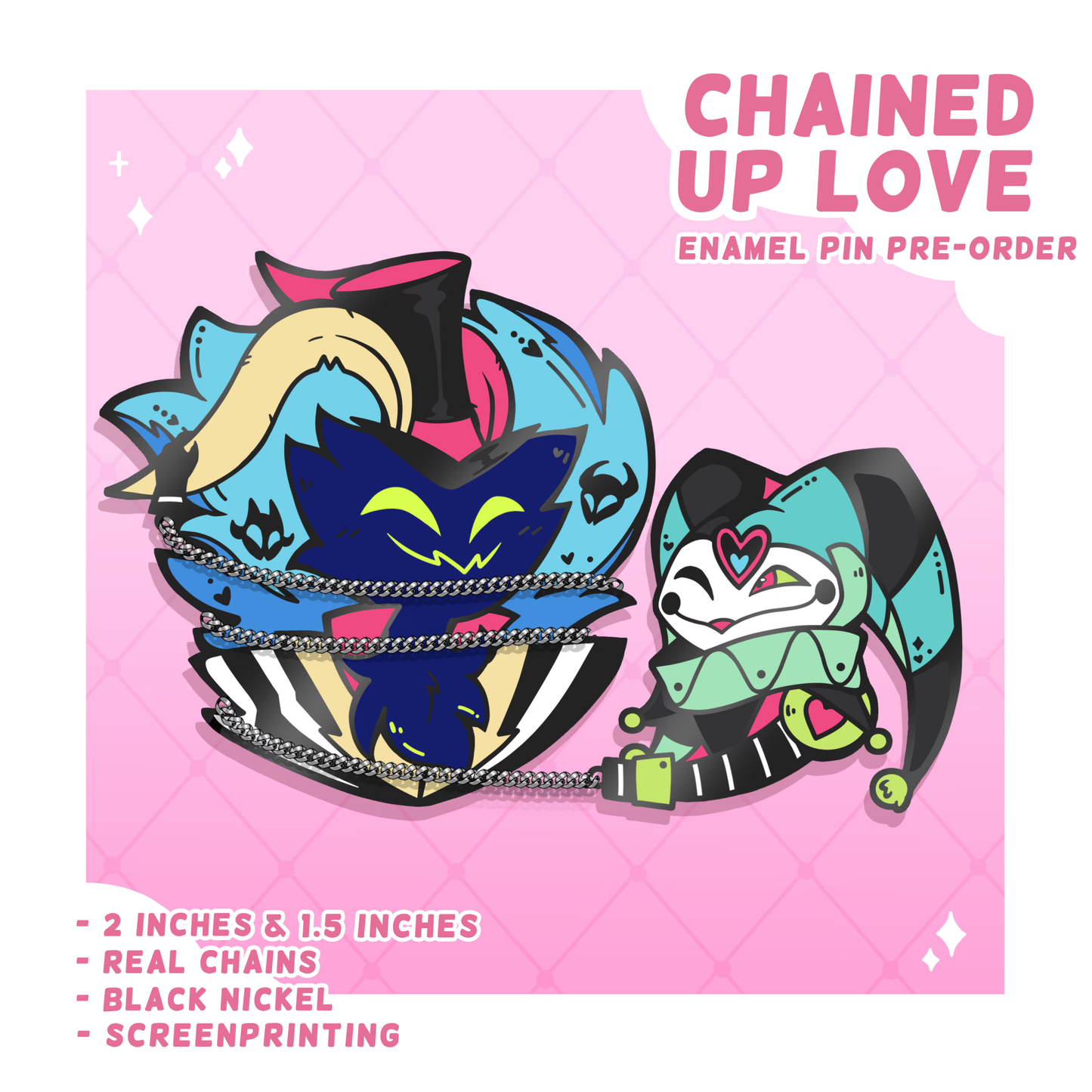 Helluverse Enamel pins, Chained up Love