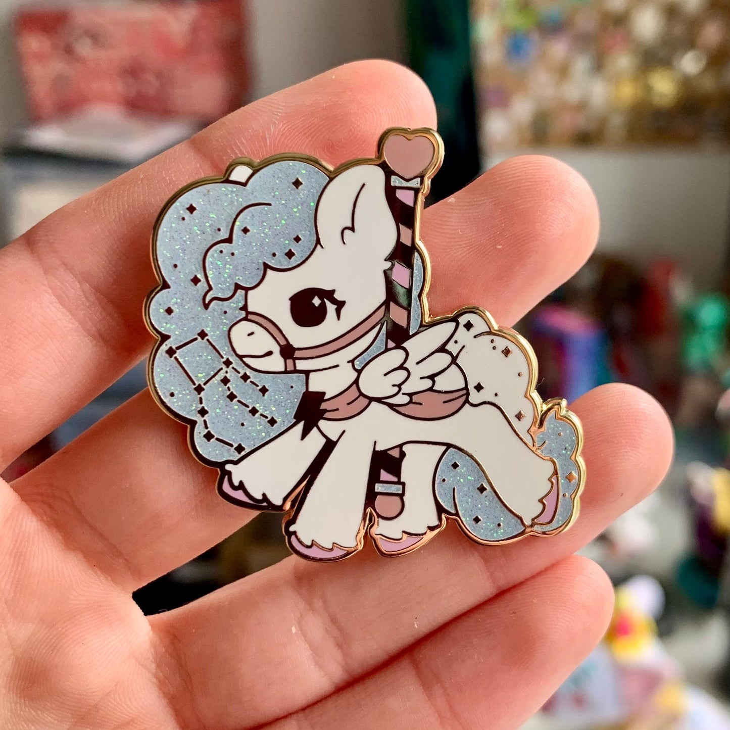 Greek Mythology Enamel Pin, Gummy worm Medusa brooch