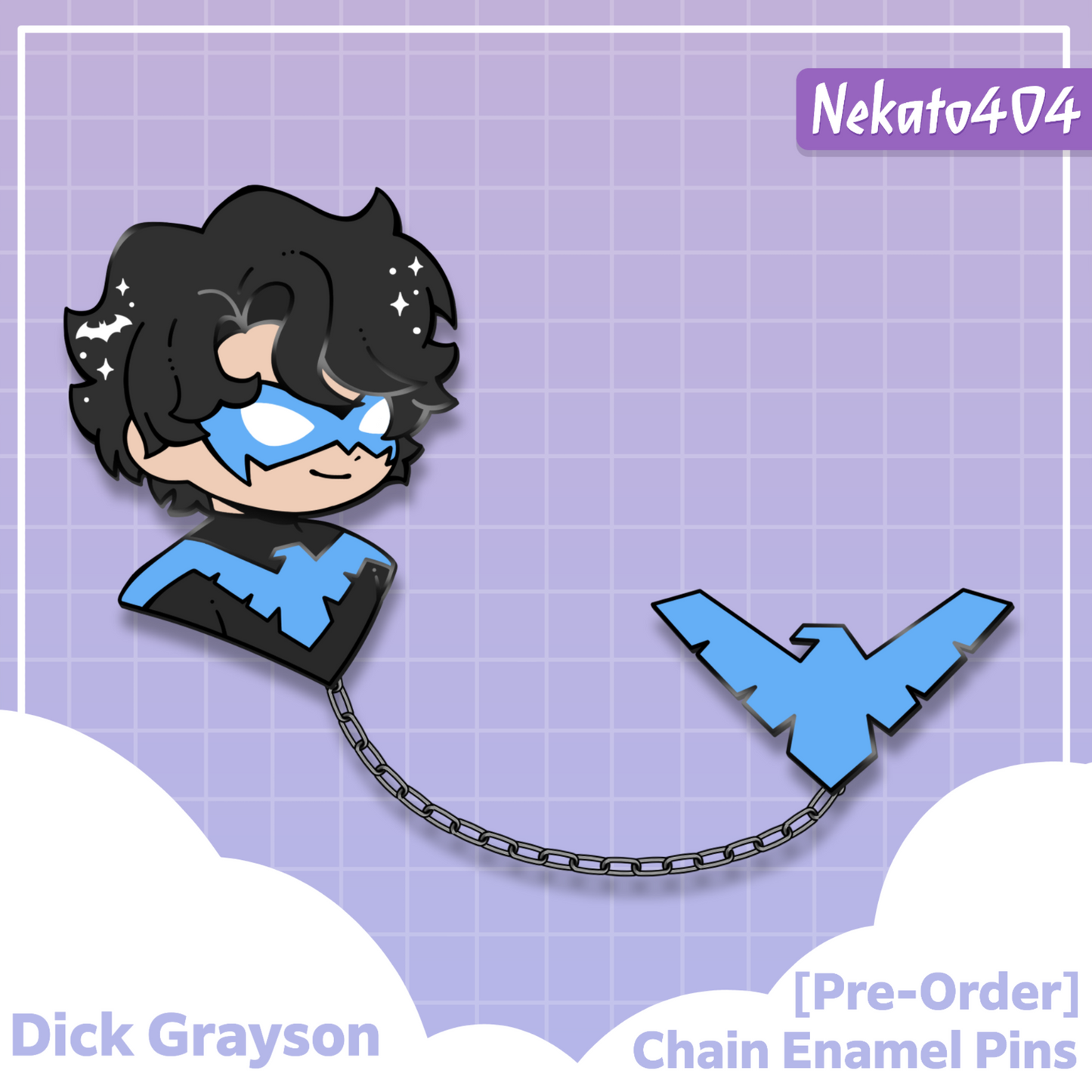 Nightwing & Red Hood Chain Enamel Pins