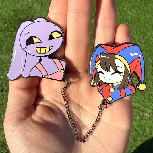 TADC Jax & Pomni, Chain Enamel Pin
