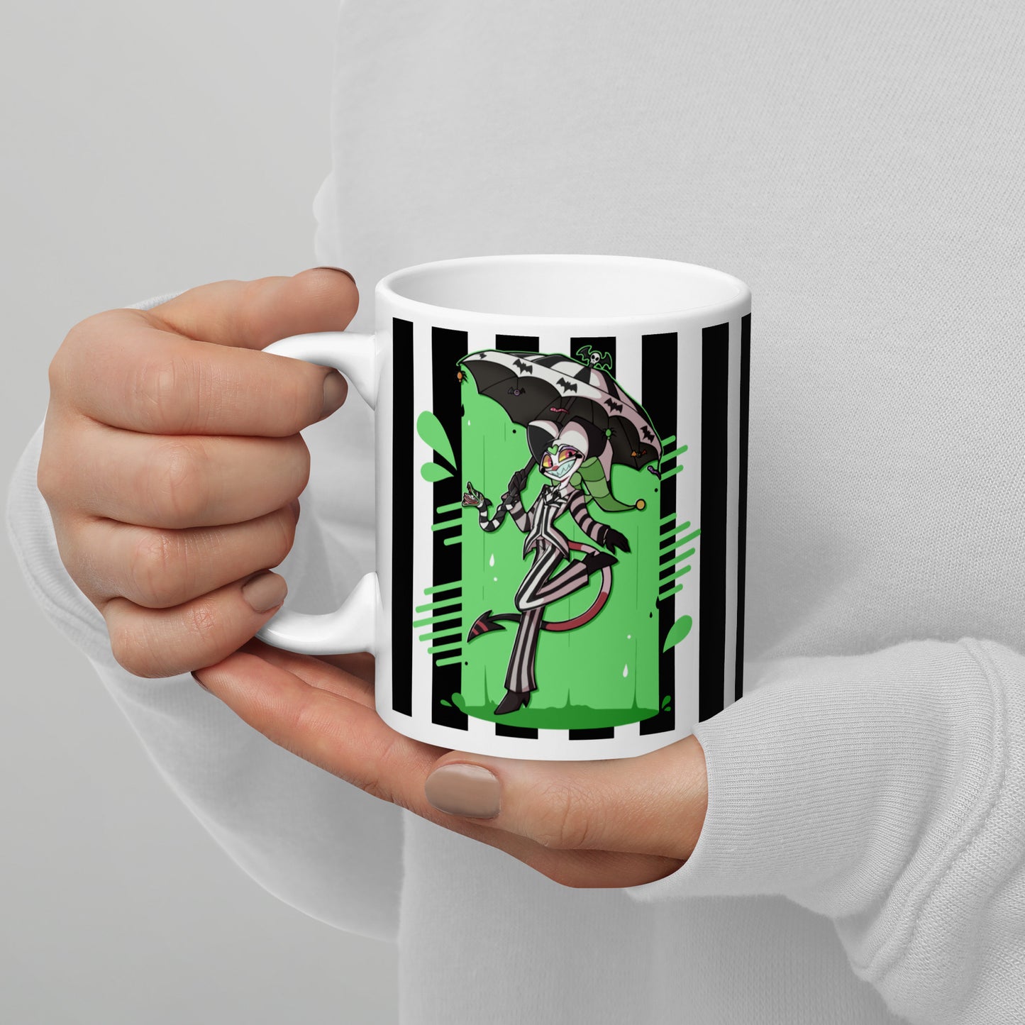 Fizzarolli Halloween Mug, Helluva Boss cup, Double sided mug art