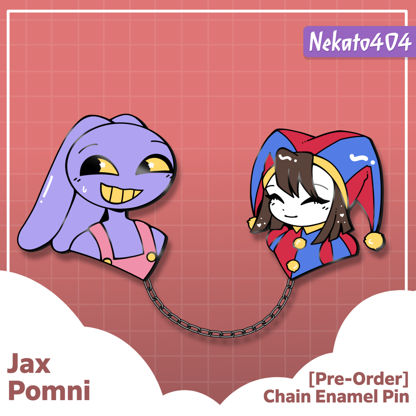 TADC Jax & Pomni, Chain Enamel Pin