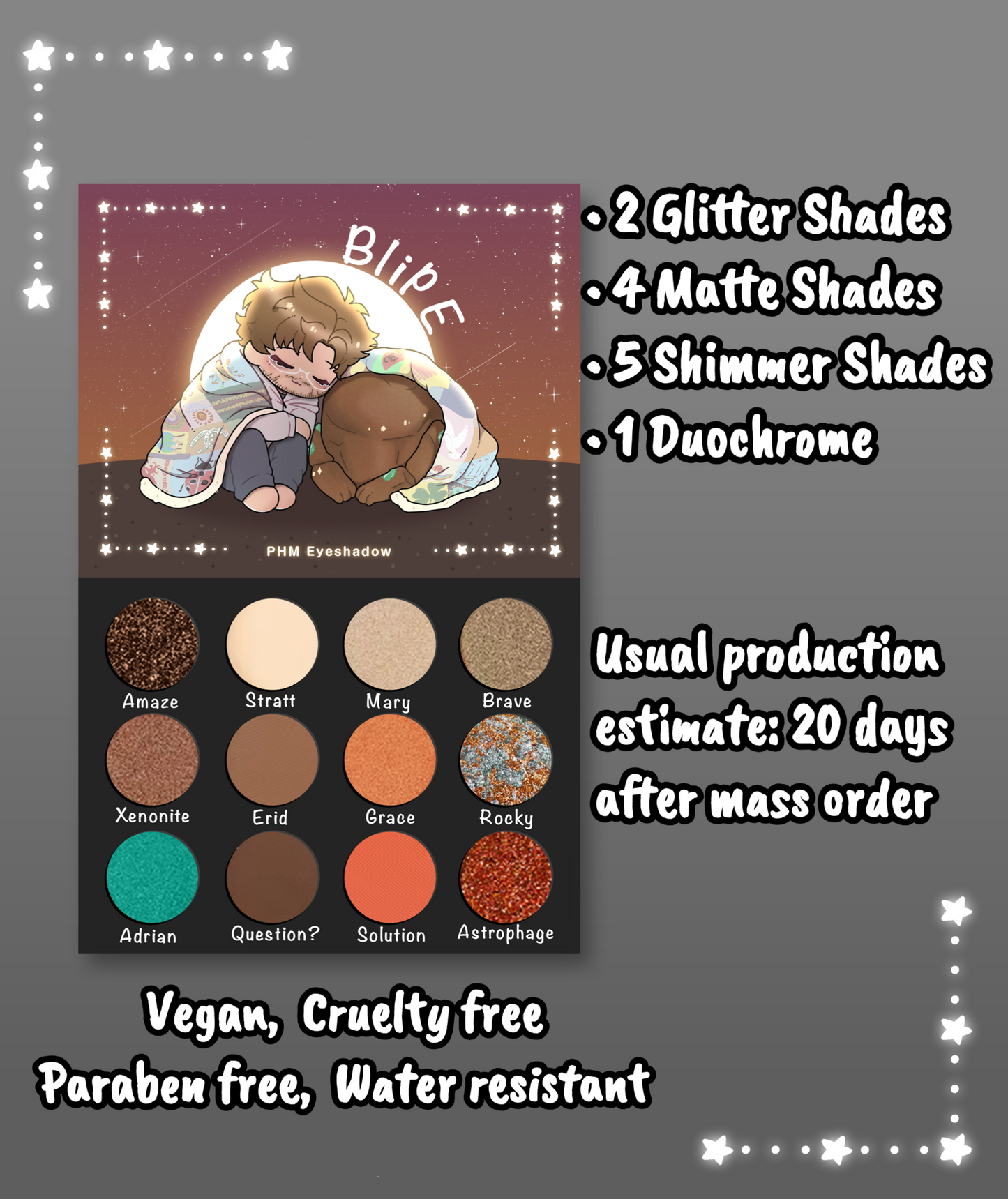 PRE-ORDER Project Hail Mary Eyeshadow Palette, “Blip E”