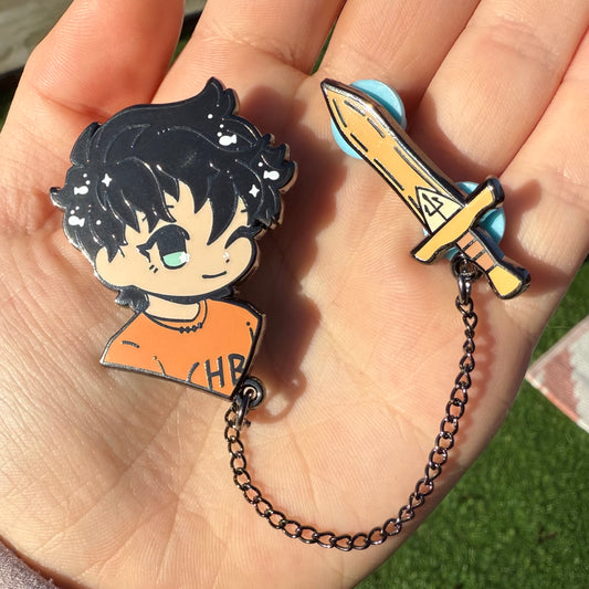 Percy Jackson, Chain Enamel Pin
