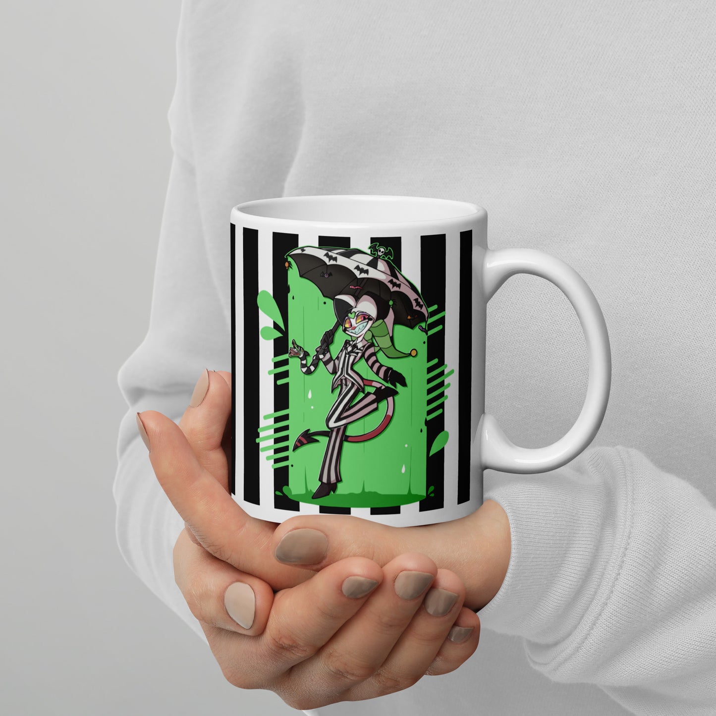 Fizzarolli Halloween Mug, Helluva Boss cup, Double sided mug art