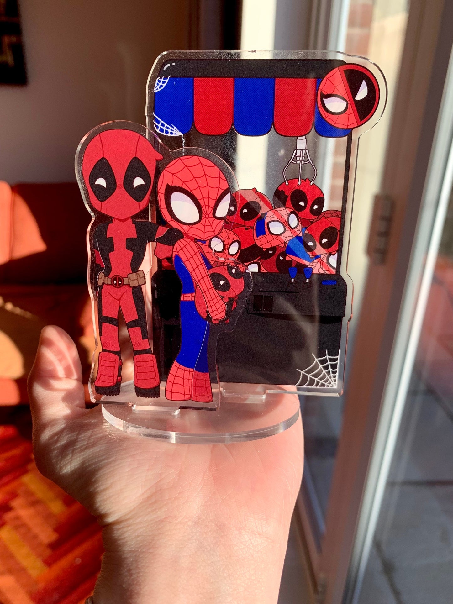 Spideypool Acrylic standee - 4.3 inches double sided acrylic stand 2 piece