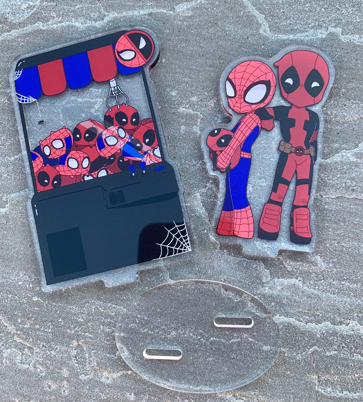 Spideypool Acrylic standee - 4.3 inches double sided acrylic stand 2 piece