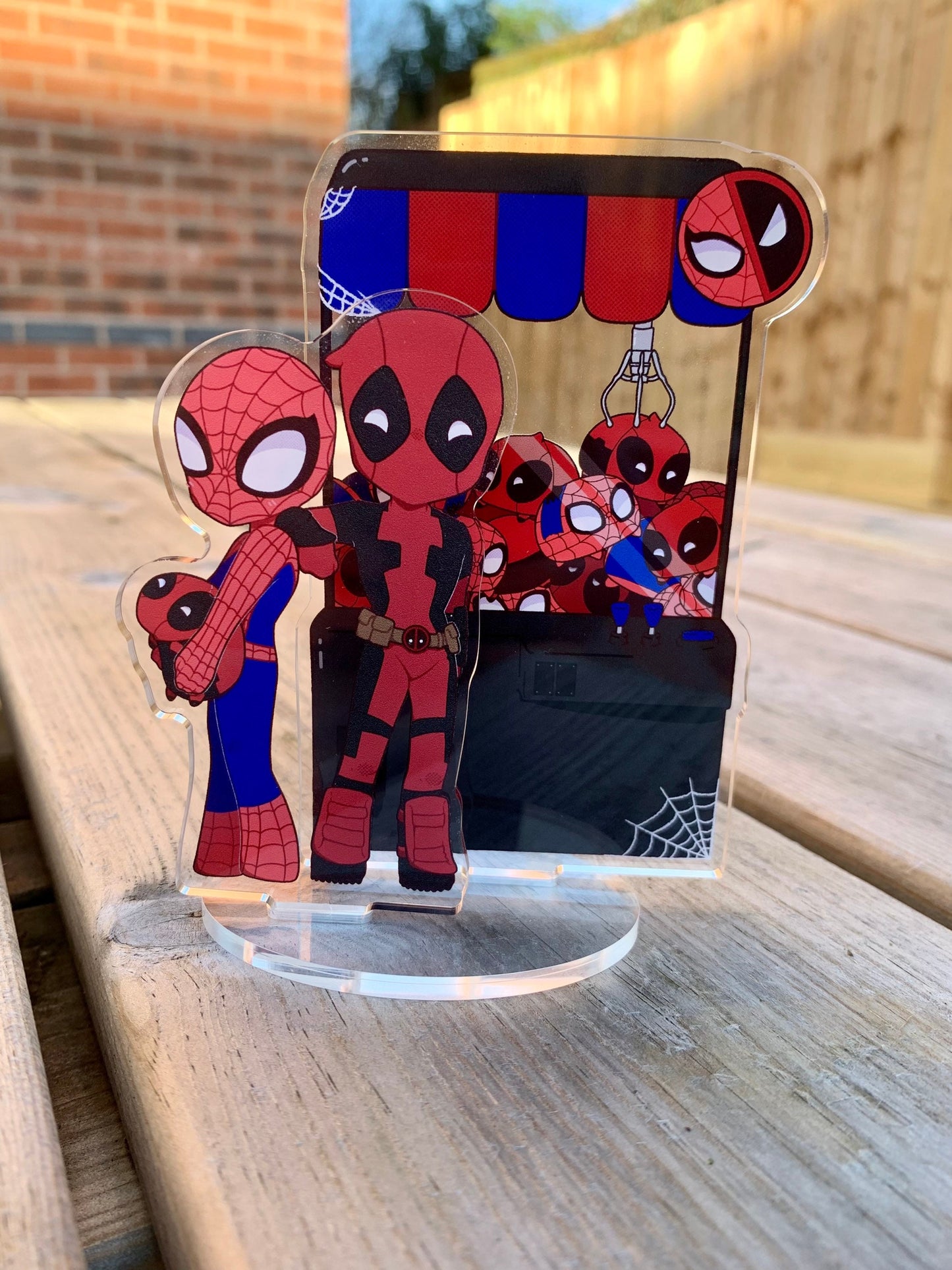 Spideypool Acrylic standee - 4.3 inches double sided acrylic stand 2 piece