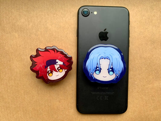 SK8 The Infinity Acrylic Phone grip, Langa and Reki phone charms