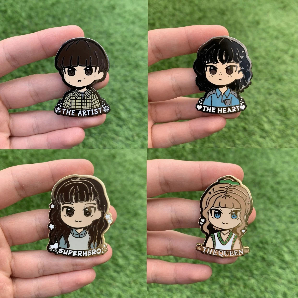 Stranger Things Enamel pins, The Party pin set