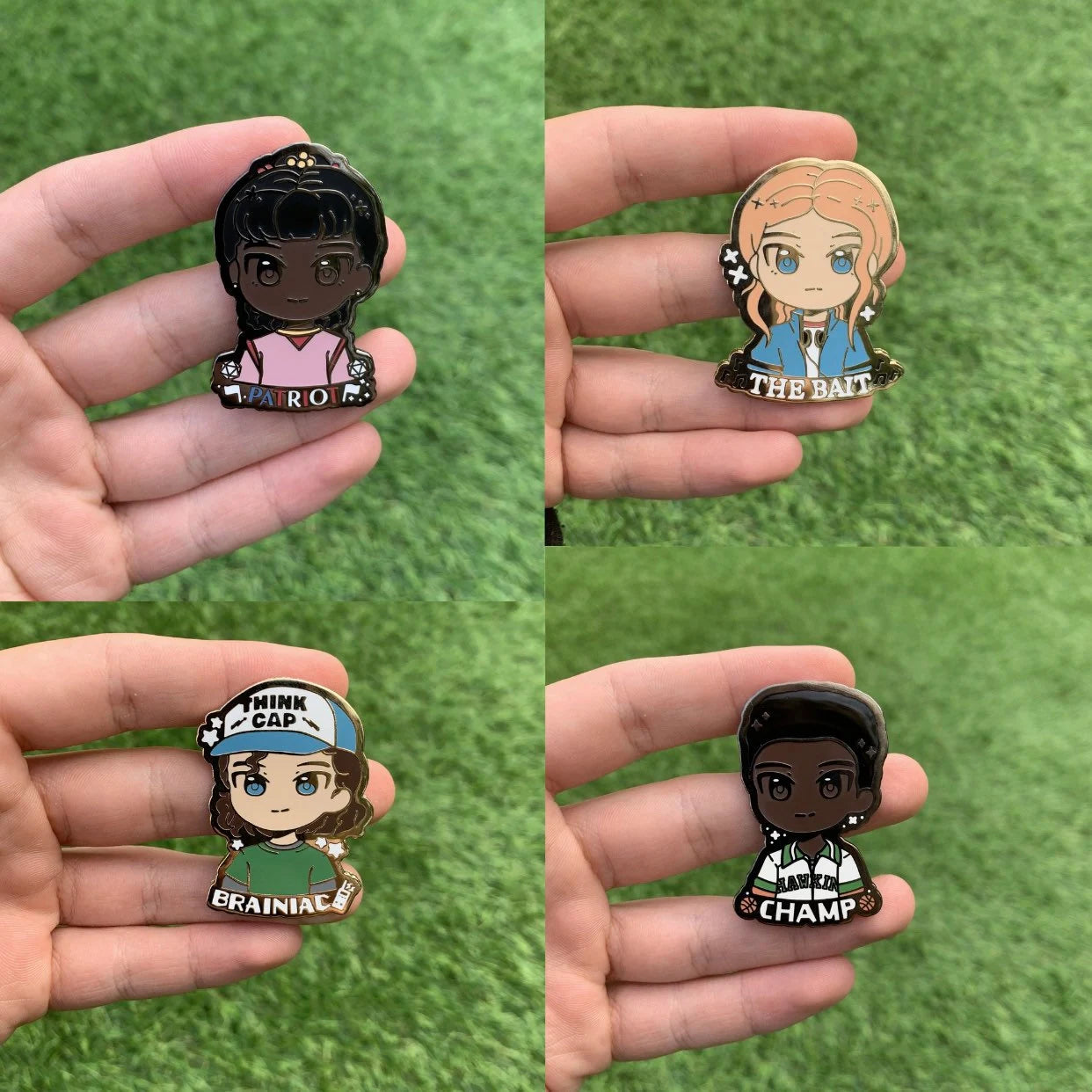 Stranger Things Enamel pins, The Party pin set