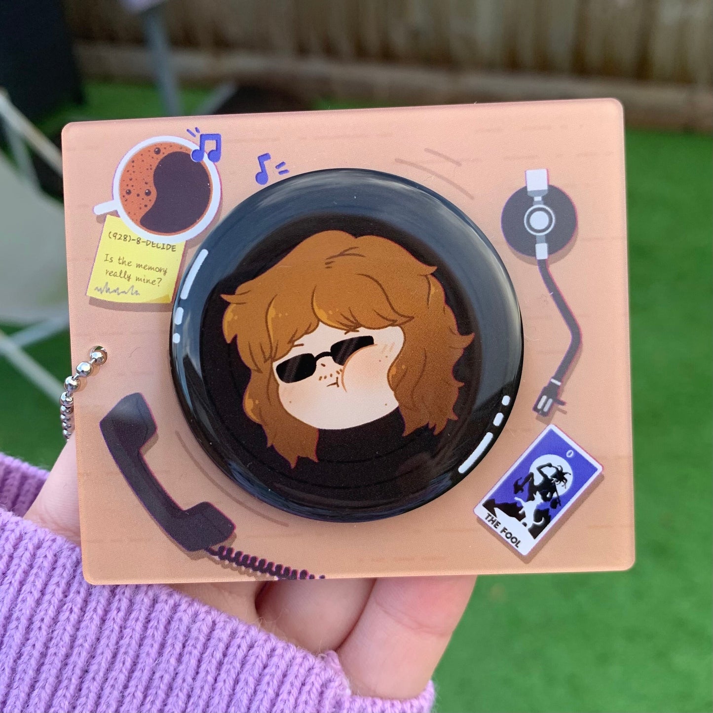 DJO Acrylic Spinning charm, vinyl record keyring Joe Keery