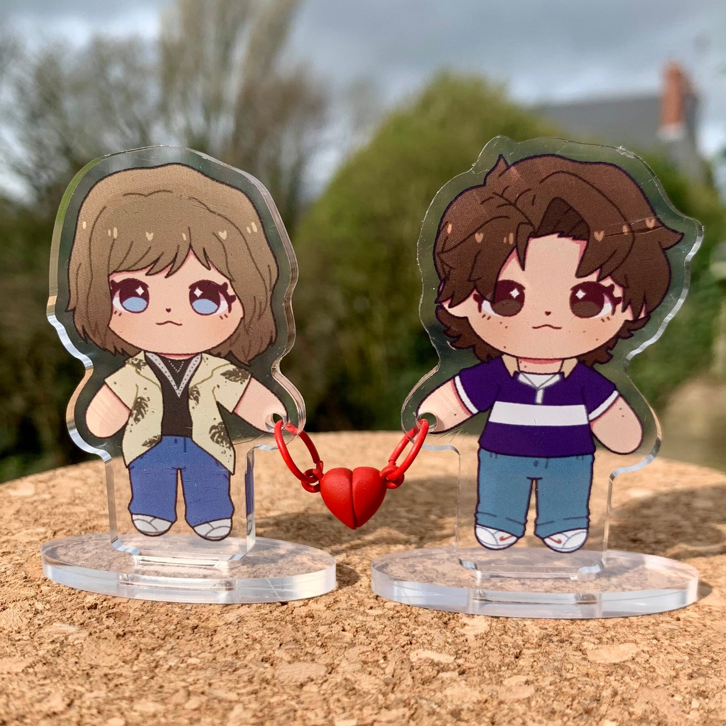 Steddie and Stobin standee, stranger things magnet standee