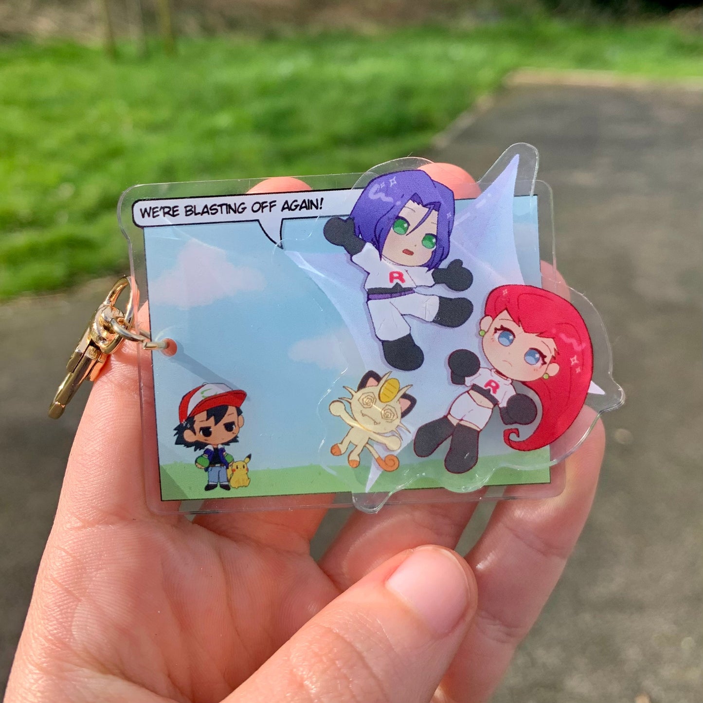 Team Rocket Spinner Charm, blasting off again Keyring