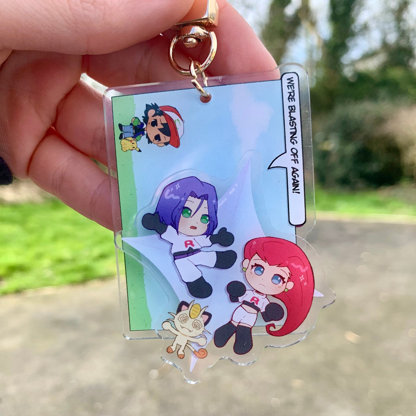 Team Rocket Spinner Charm, blasting off again Keyring