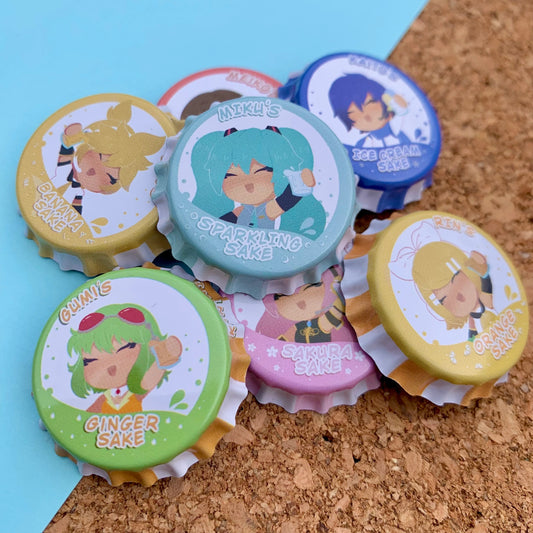 Vocaloid Bottle Cap pins, Hatsune Miku badges