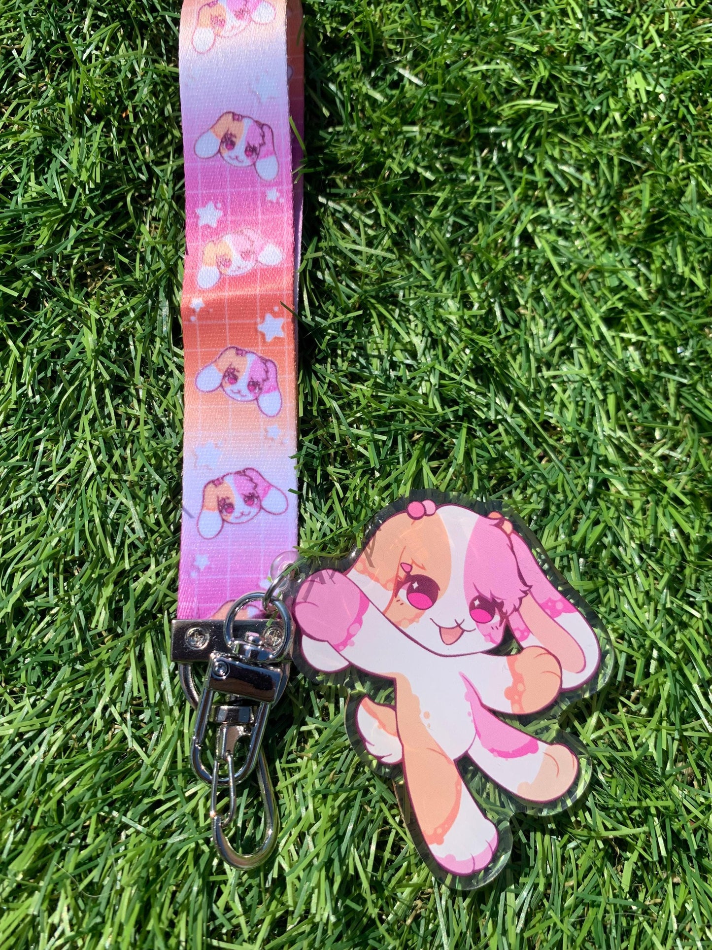 LGBT Furry lanyard charms, Acrylic fursona lanyard keychain